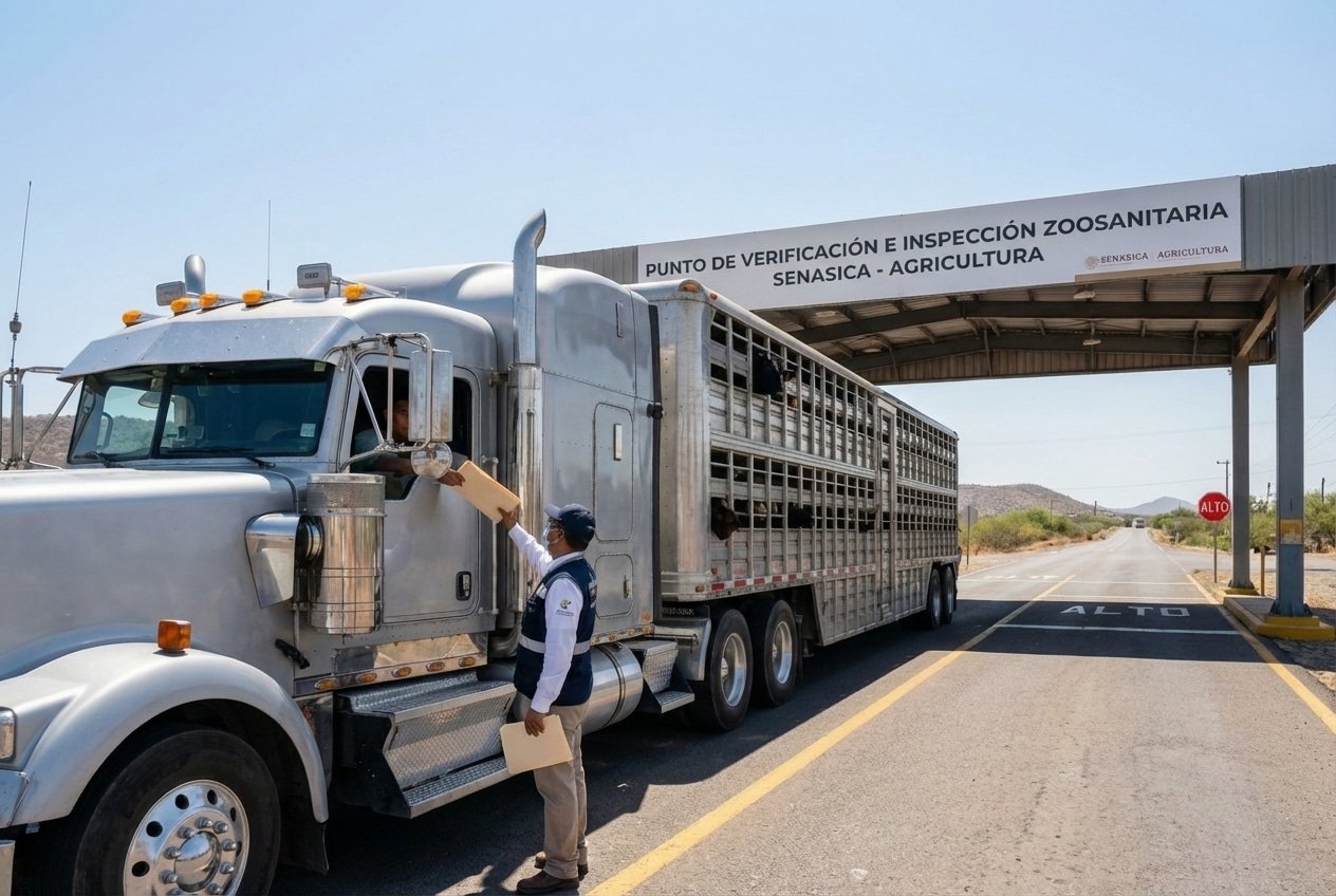 Ganado en movimiento